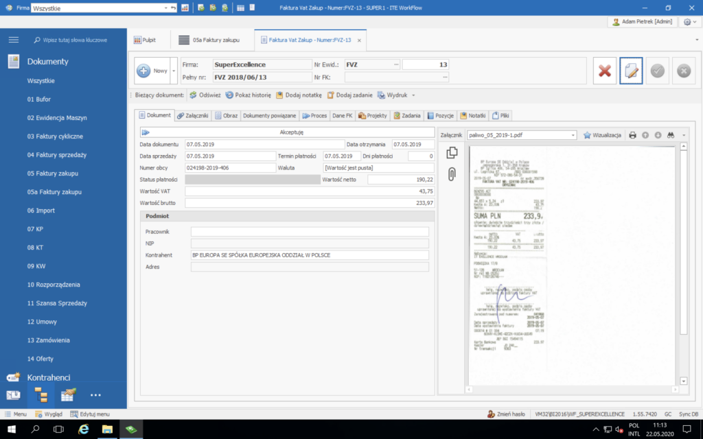 OCR w systemie ITE Workflow